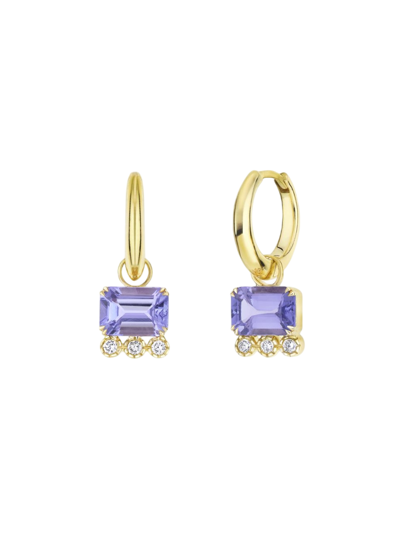 Betony tanzanite & lab-created diamond drops